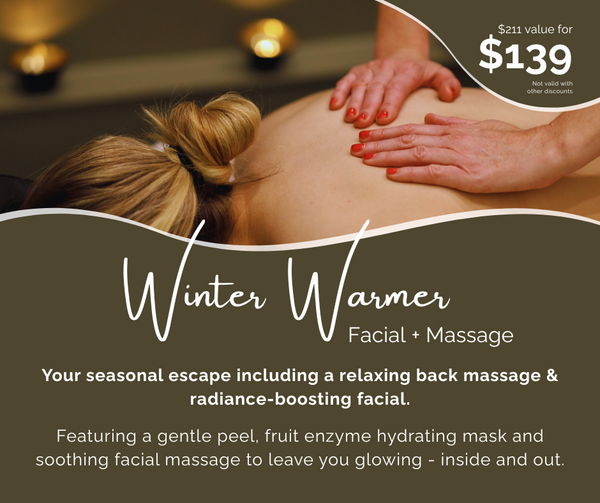 Winter Warmer Massage + Facial Package